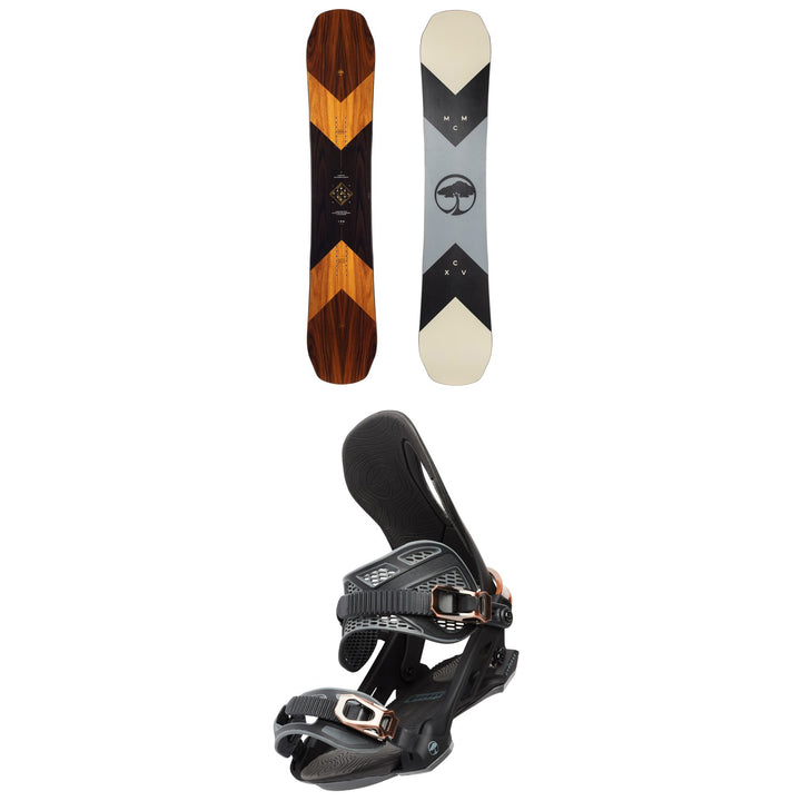 Arbor Wasteland Rocker Snowboard + Cypress Snowboard Bindings 2022