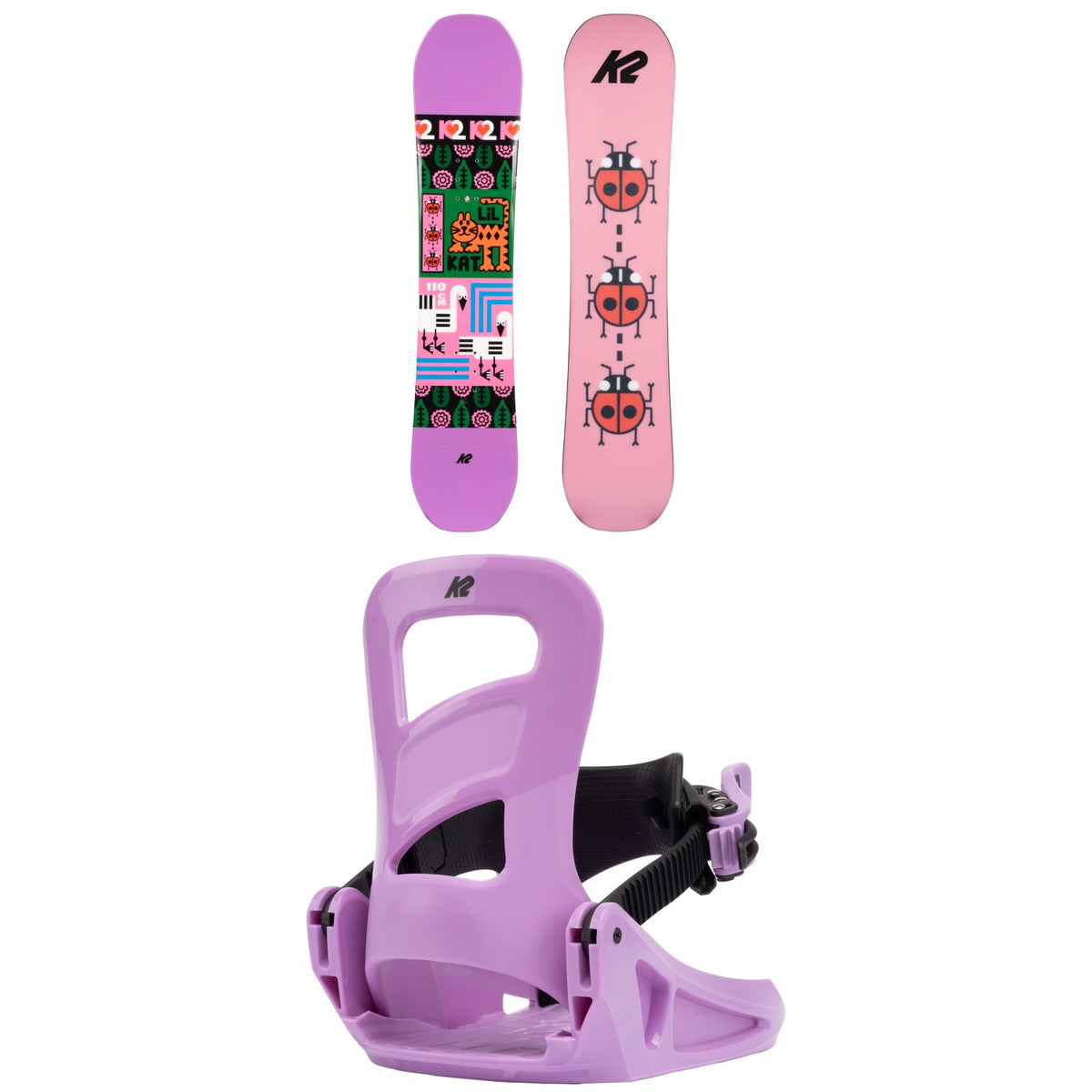 K2 Lil Kat Snowboard + Lil Kat Snowboard Bindings - Girls' 2023