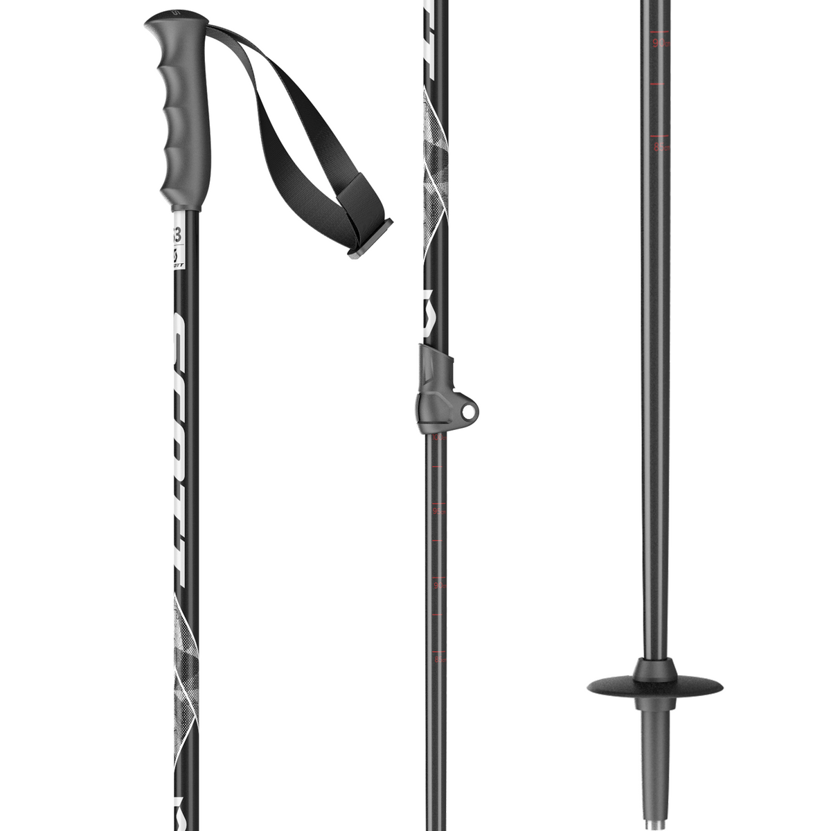 Scott Firstguide Jr Adjustable Ski Poles - Toddlers' 2022 Black