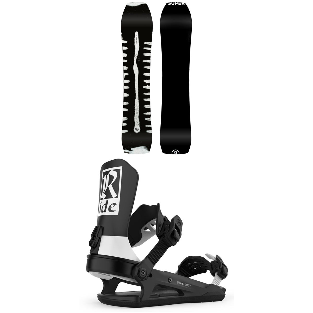 Ride Superpig Snowboard + C-8 Snowboard Bindings 2022