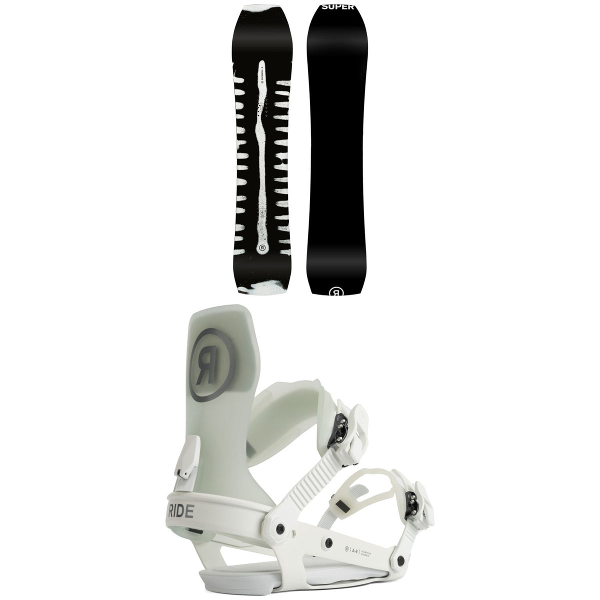 Ride Superpig Snowboard + A-6 Snowboard Bindings 2022