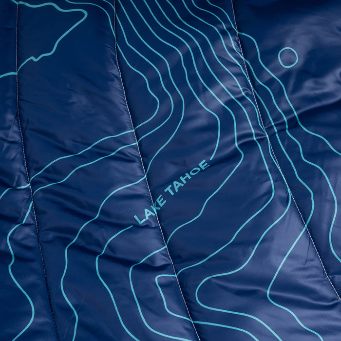 Rumpl Original Puffy Blanket - Lake Tahoe/Navy/Calypso