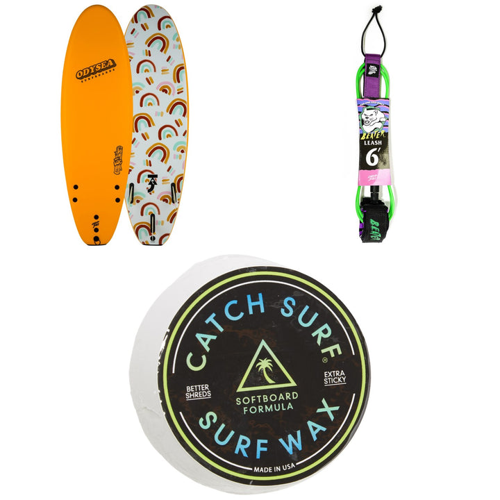 Catch Surf Odysea 6'0" Log x Taj Burrow Surfboard + Beater 6' Leash + Catch Surf Surf Wax