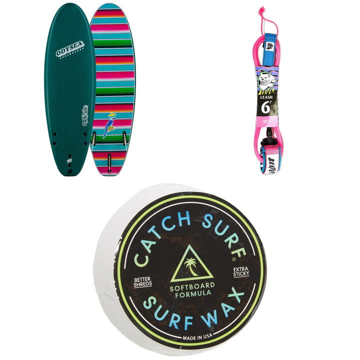 Catch Surf Odysea 6'0" Log x Johnny Redmond Surfboard + Beater 6' Leash + Catch Surf Surf Wax