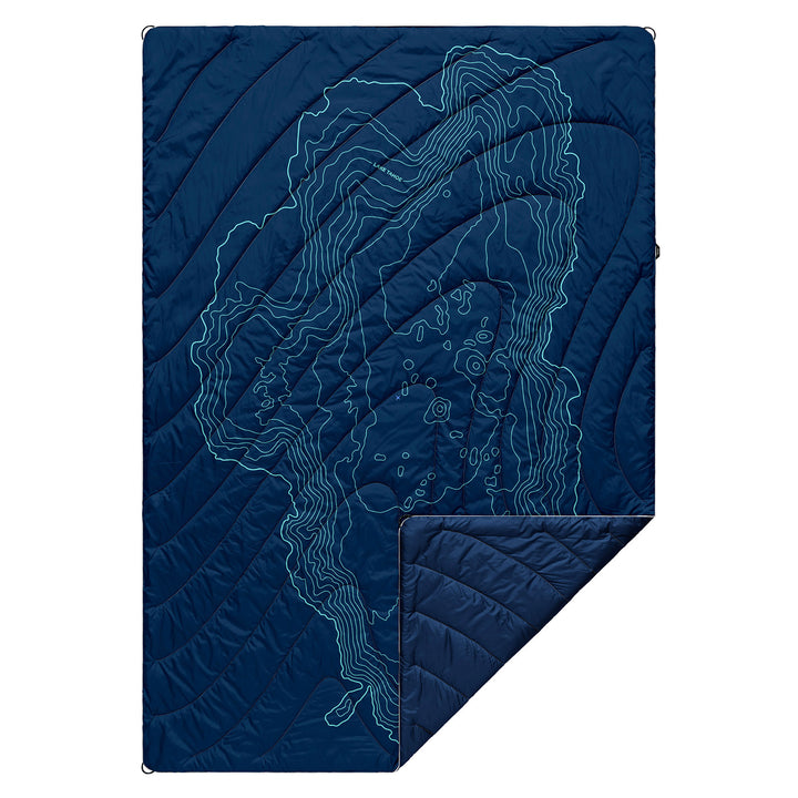 Rumpl Original Puffy Blanket - Lake Tahoe/Navy/Calypso