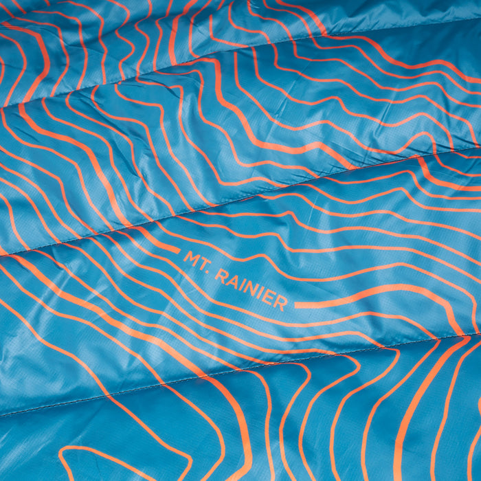 Rumpl Original Puffy Blanket - Mt Rainier/Teal Warm Fade