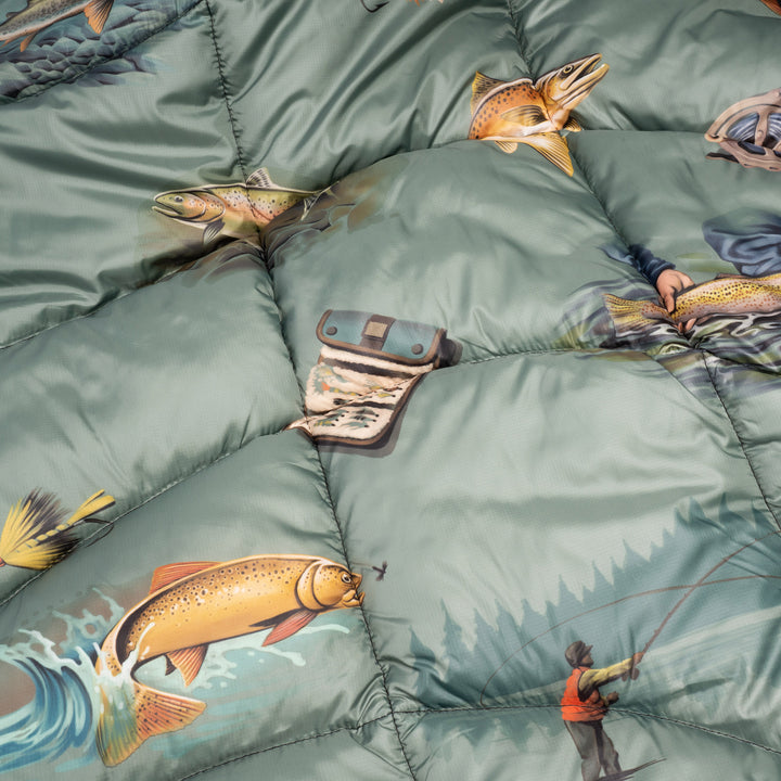 Rumpl NanoLoft® Puffy Blanket - River Run River Run