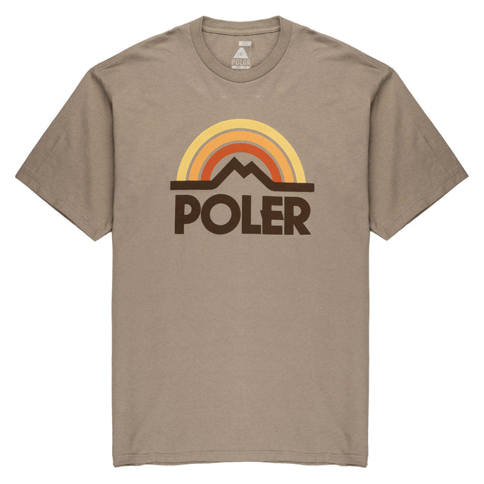 Poler Mountain Rainbow T-Shirt - Men's Warm Grey