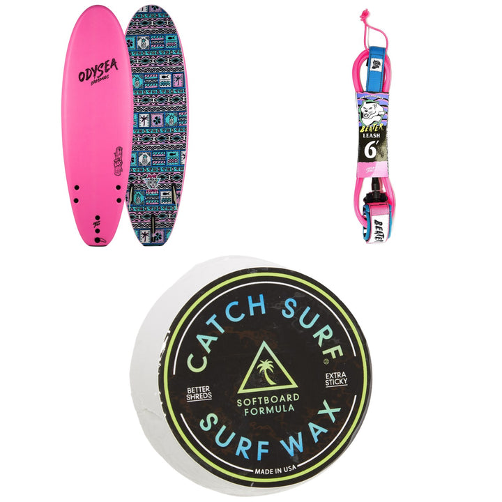 Catch Surf Odysea 6'0" Log x Jamie O'Brien Surfboard + Beater 6' Leash + Catch Surf Surf Wax