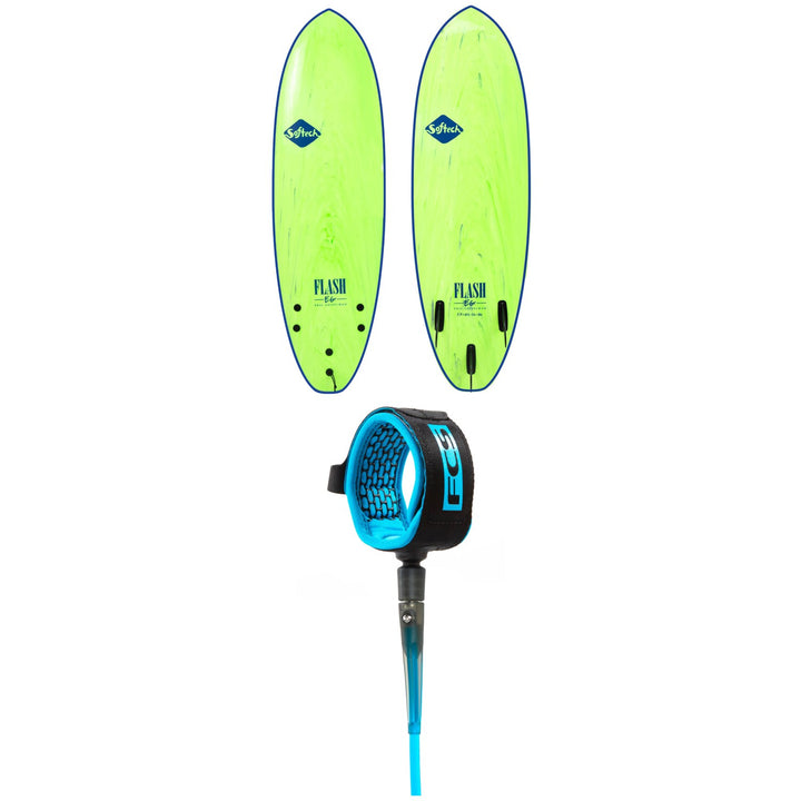 Softech Flash Eric Geiselman FCS II 5'0" Surfboard + FCS 5' Comp Essential Leash