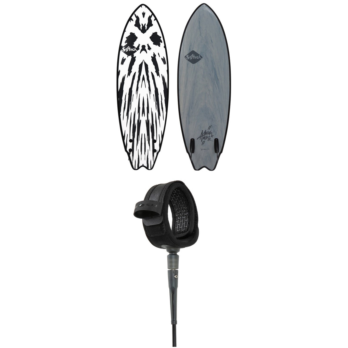 Softech Mason Twin FCS II 5'10" Surfboard + FCS 6' Comp Essential Leash