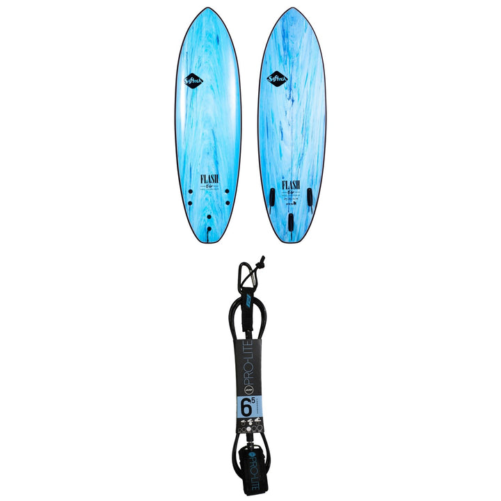 Softech Flash Eric Geiselman FCS II 6'6" Surfboard + Pro-Lite 6.5' Freesurf Surfboard Leash