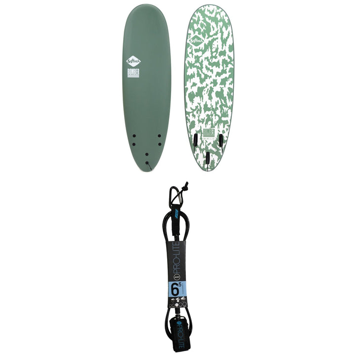 Softech Bomber FCS II 6'4" Surfboard + Pro-Lite 6.5' Free Surf Surfboard Leash