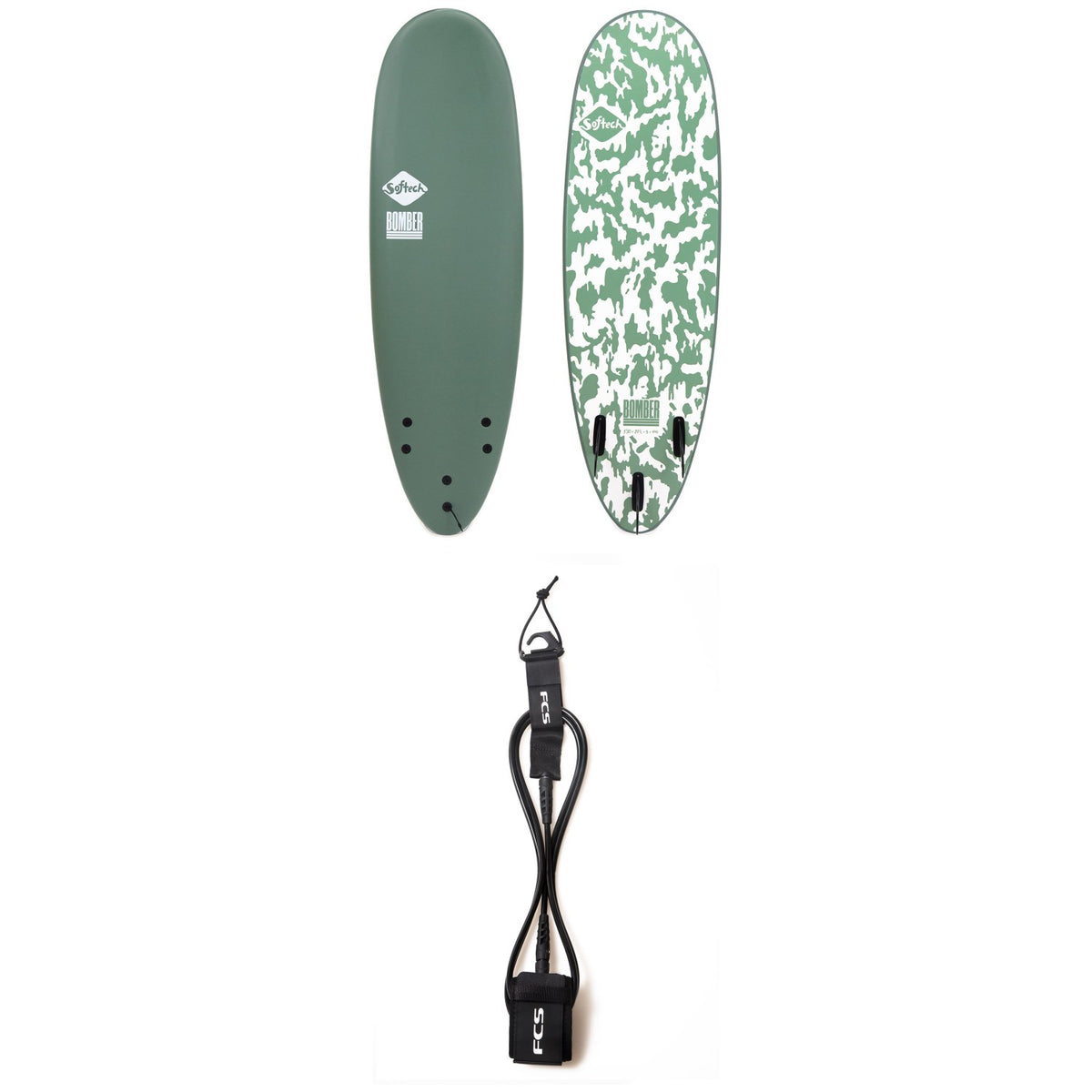 Softech Bomber FCS II 5'10" Surfboard + FCS 6' Regular Classic Leash