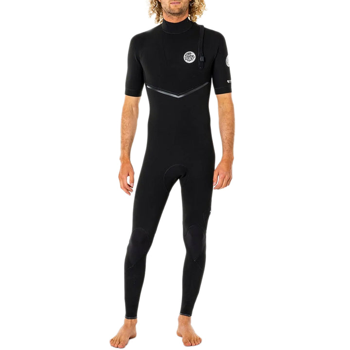 Rip Curl 2mm E Bomb Zip Free Short Sleeve Wetsuit Black