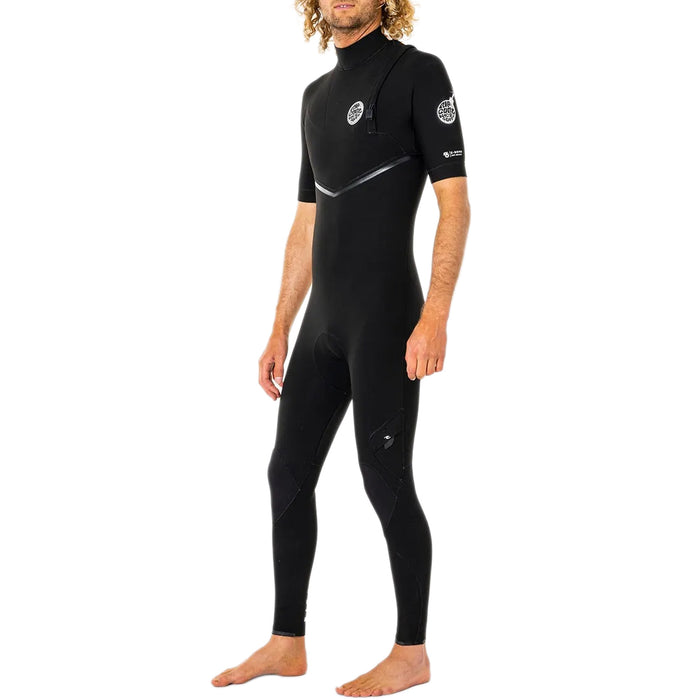 Rip Curl 2mm E Bomb Zip Free Short Sleeve Wetsuit Black