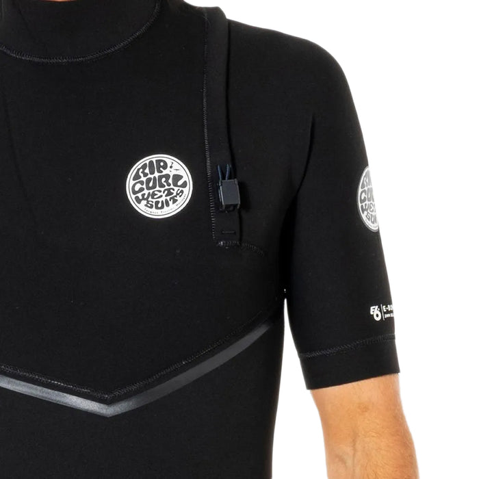 Rip Curl 2mm E Bomb Zip Free Short Sleeve Wetsuit Black