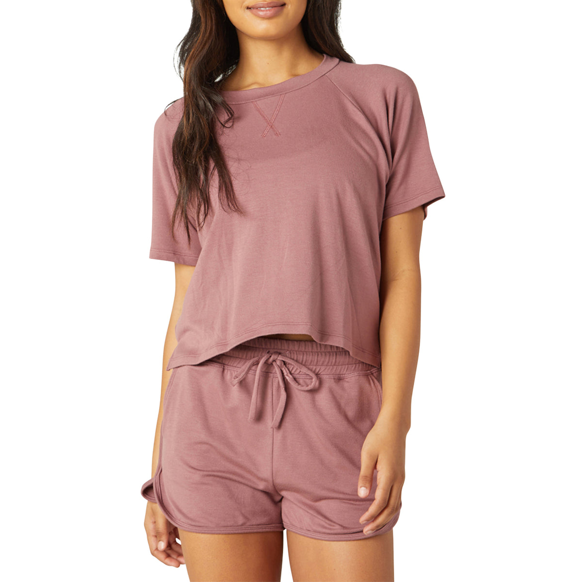 Beyond Yoga Weekend Short-Sleeve T-Shirt - Women's Chocolate Cherry