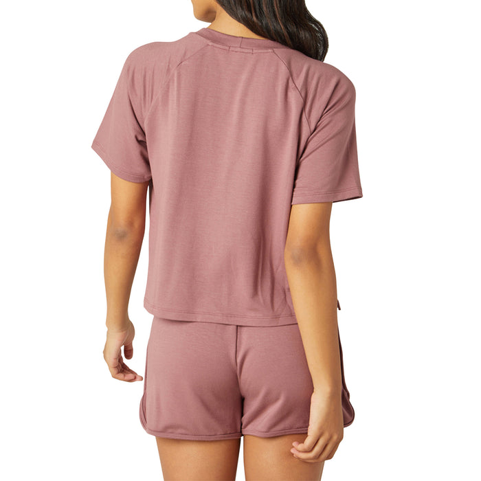 Beyond Yoga Weekend Short-Sleeve T-Shirt - Women's Chocolate Cherry