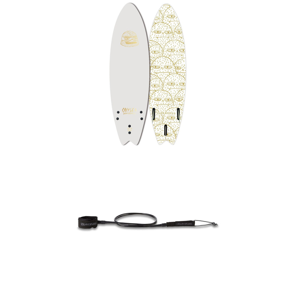 Catch Surf Odysea 5'6" Skipper Tri Fin x Evan Rossell Surfboard + Dakine Kainui Team 6' Leash