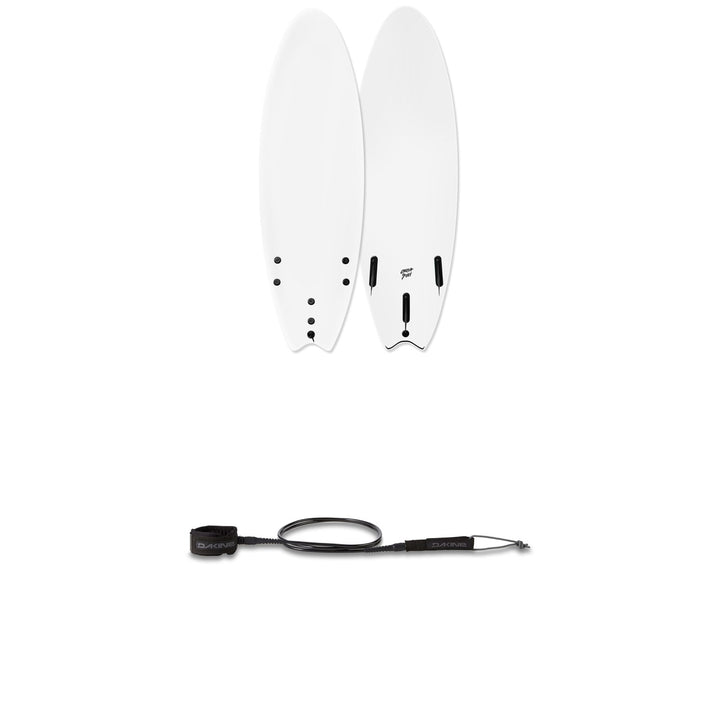 Catch Surf Blank Series 6'0 Fish - Tri Fin Surfboard + Dakine Kainui Team 6'0 Leash