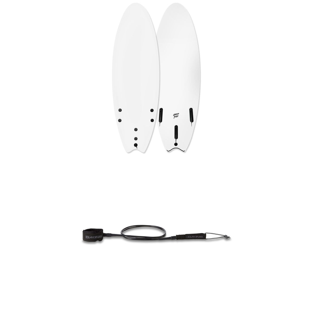 Catch Surf Blank Series 5'6 Fish - Tri Fin Surfboard + Dakine Kainui Team 6'0 Leash