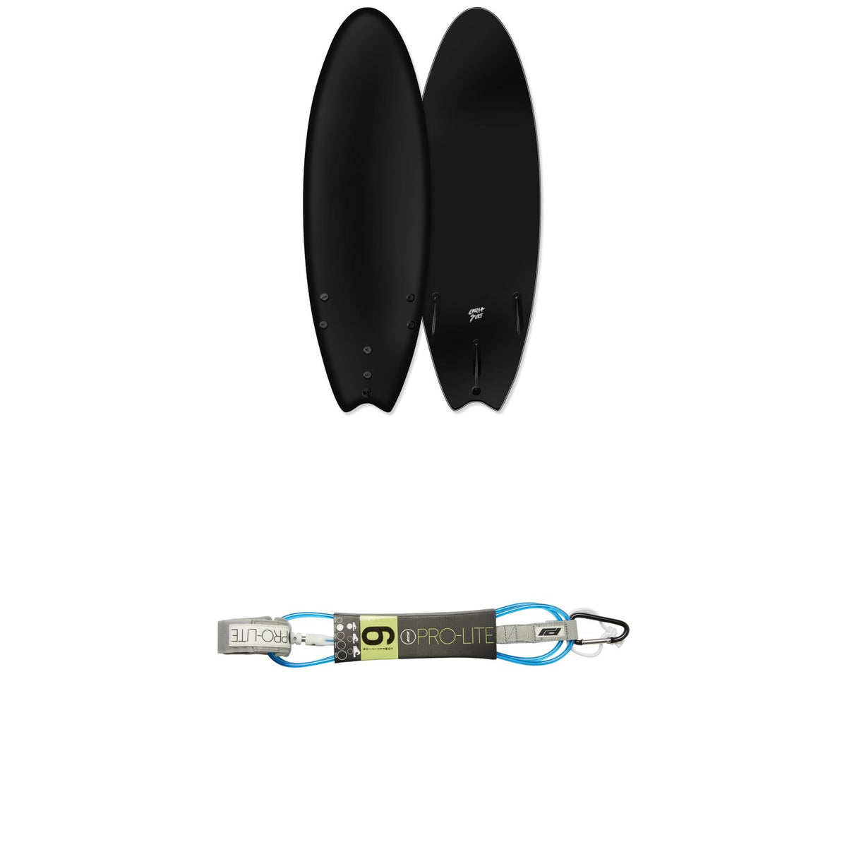 Catch Surf Blank Series 5'6 Fish - Tri Fin Surfboard + Pro-Lite 6' Comp Surfboard Leash