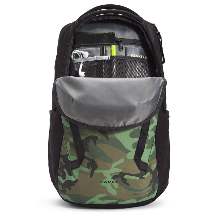 The North Face Vault Backpack Thyme Brushwood Camo Print/TNF Black