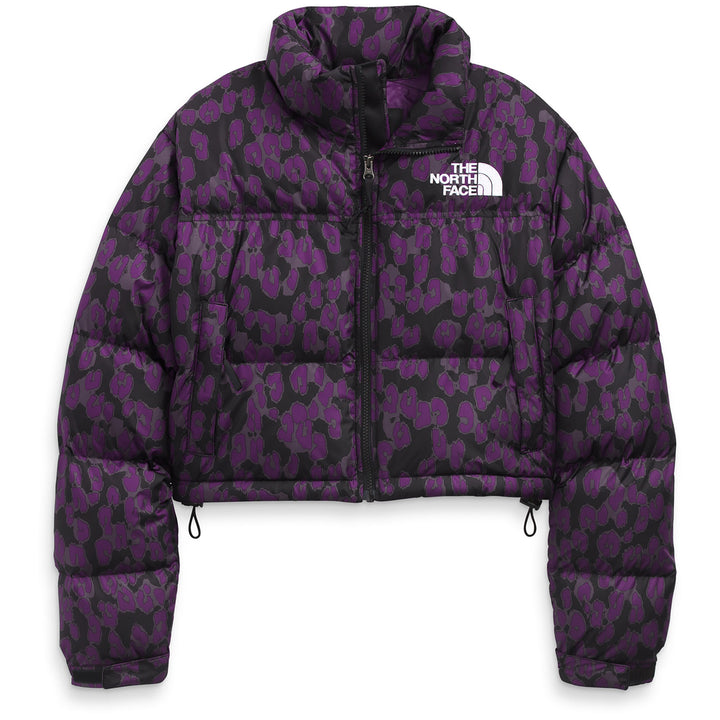 The North Face Printed Nuptse Short Jacket - Women's Gravity Purple Leopard Print