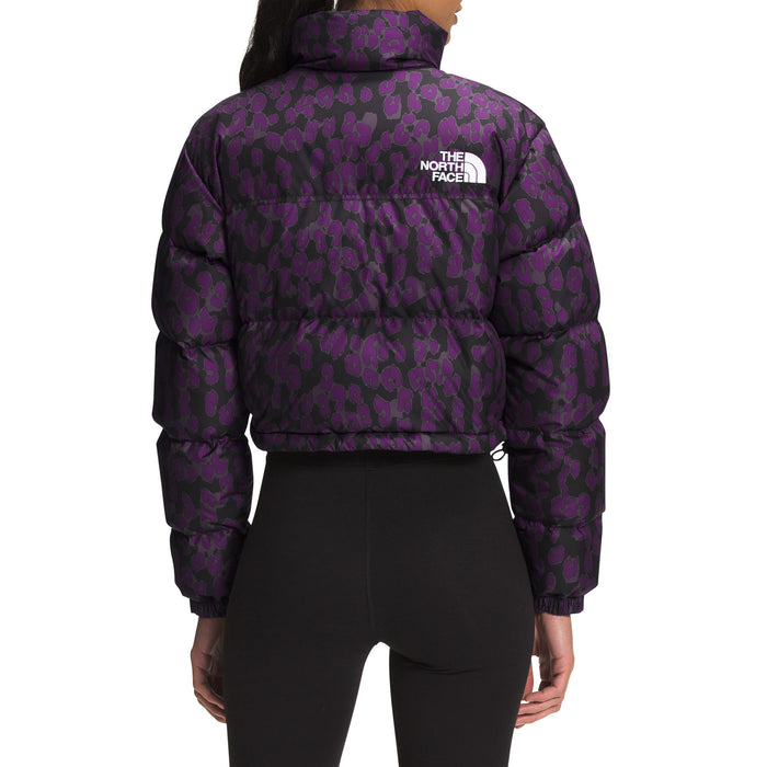 The North Face Printed Nuptse Short Jacket - Women's Gravity Purple Leopard Print