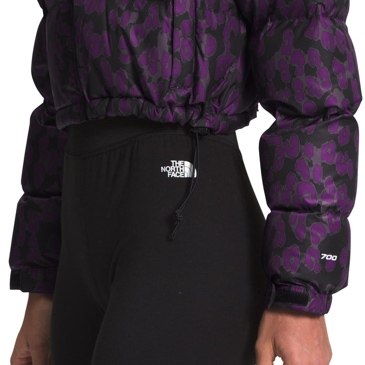 The North Face Printed Nuptse Short Jacket - Women's Gravity Purple Leopard Print