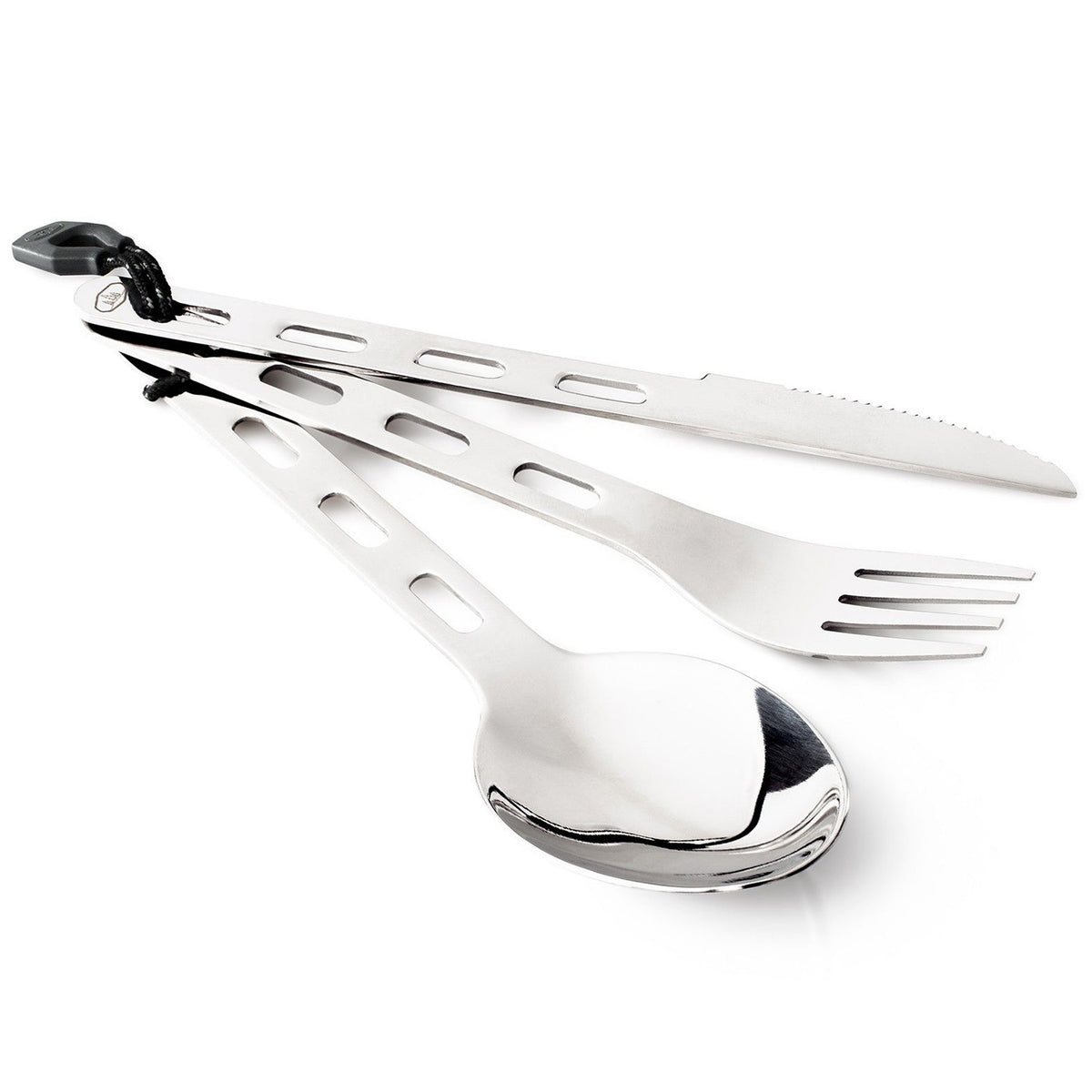 GSI Outdoors Glacier Stainless 3-piece Ring Cutlery Set None