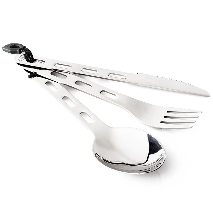GSI Outdoors Glacier Stainless 3-piece Ring Cutlery Set None