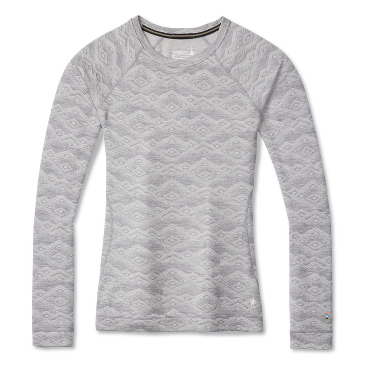 Smartwool Merino 250 Base Layer Pattern Crew Top - Women's Light Grey Mountain Fairisle