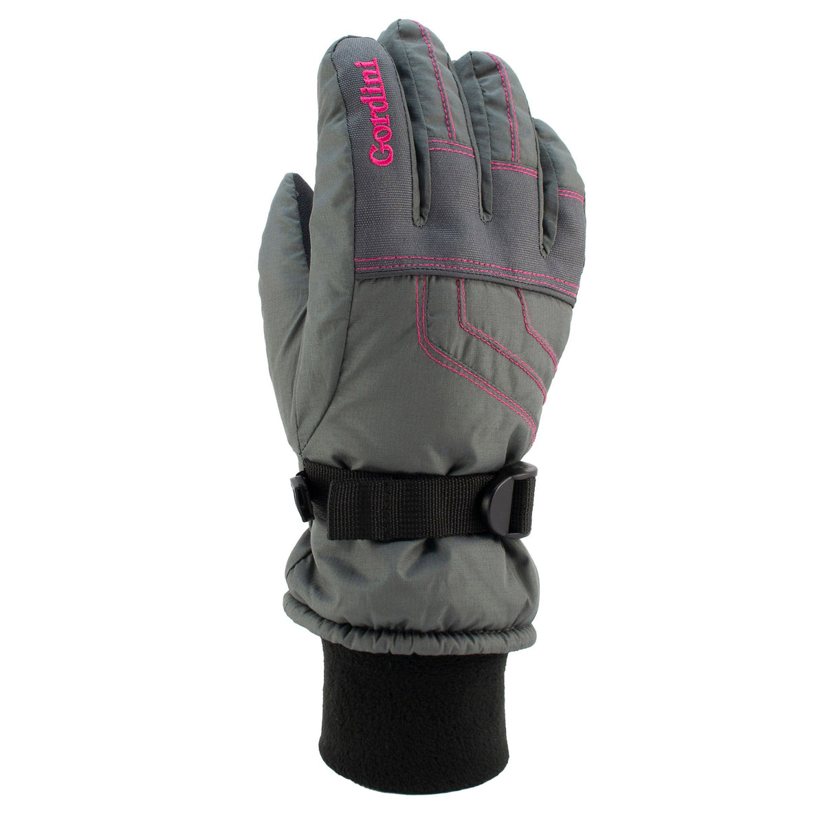 Gordini Ultra Drimax Gloves - Kids' Dark Grey/Deep Pink