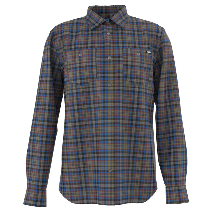 Vans Banfield III Long-Sleeve Shirt - Men's Grey Heather/Nautical Blue