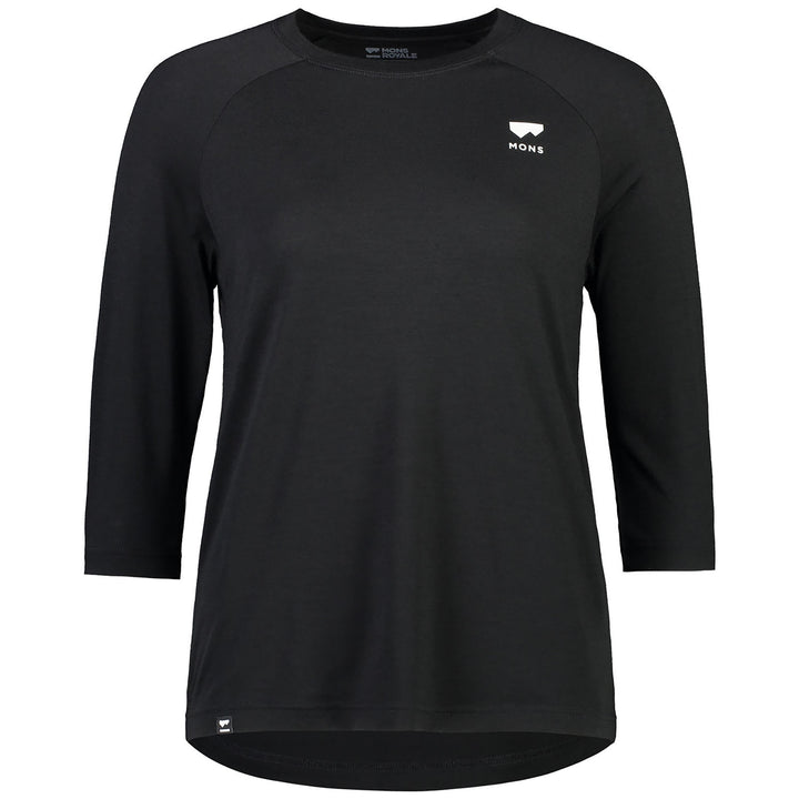 MONS ROYALE Tarn Freeride Raglan 3/4 Jersey - Women's Black