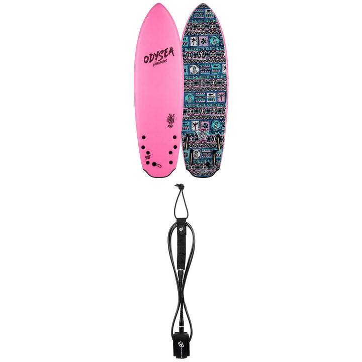 Catch Surf Odysea 5'8" Quad-Fin x Jamie O'Brien Pro Surfboard + Creatures of Leisure Icon 6' Surf Leash