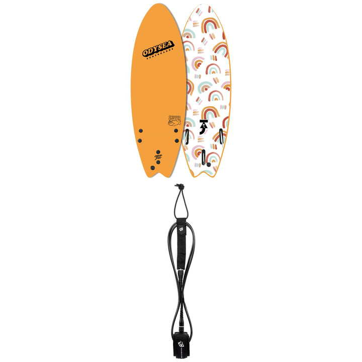 Catch Surf Odysea 5'6" Skipper Thruster x Taj Burrow Pro Surfboard + Creatures of Leisure Icon 6' Surf Leash
