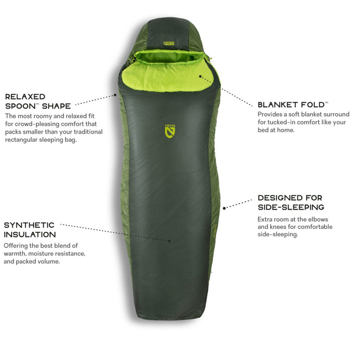 Nemo Tempo 35 Sleeping Bag Sapling/Dark Timber