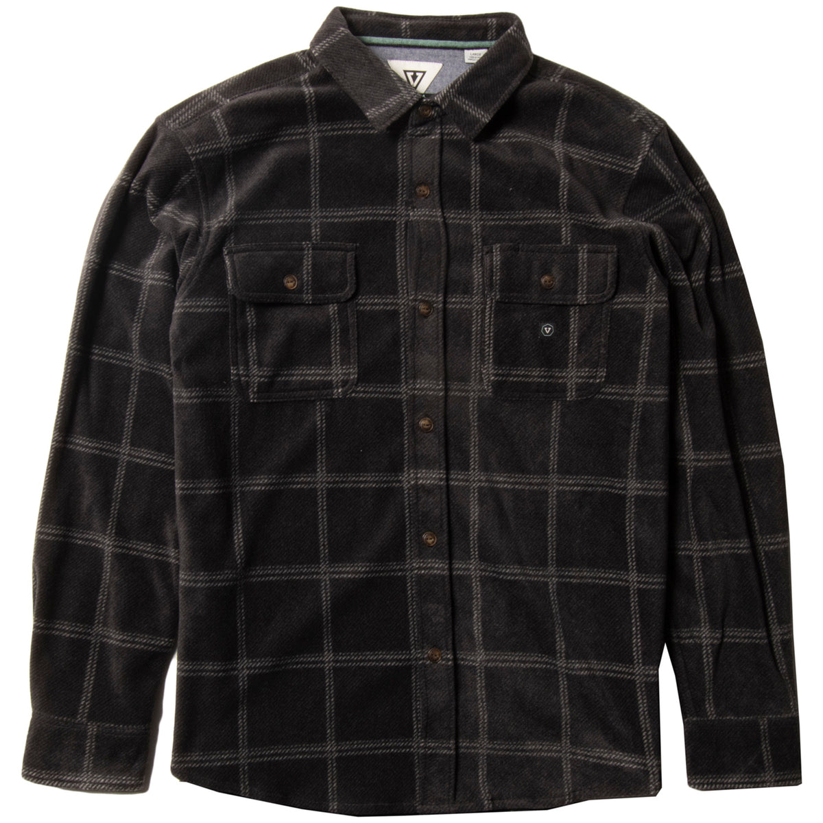 Vissla Eco-Zy Long-Sleeve Polar Flannel - Men's Phantom