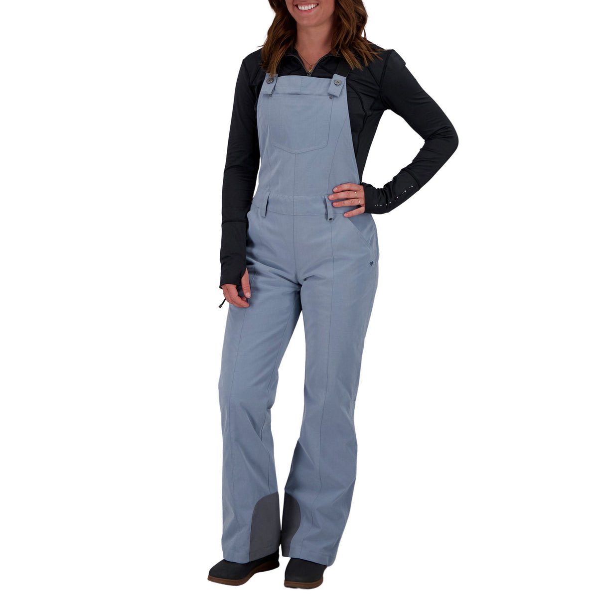 Obermeyer Malta Short Bib Overalls - Women's Blue Ash