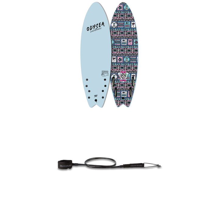 Catch Surf Odysea 6'6" Skipper Quad-Fin x Jamie O'Brien Pro Surfboard + Dakine Kainui Team 7' Leash