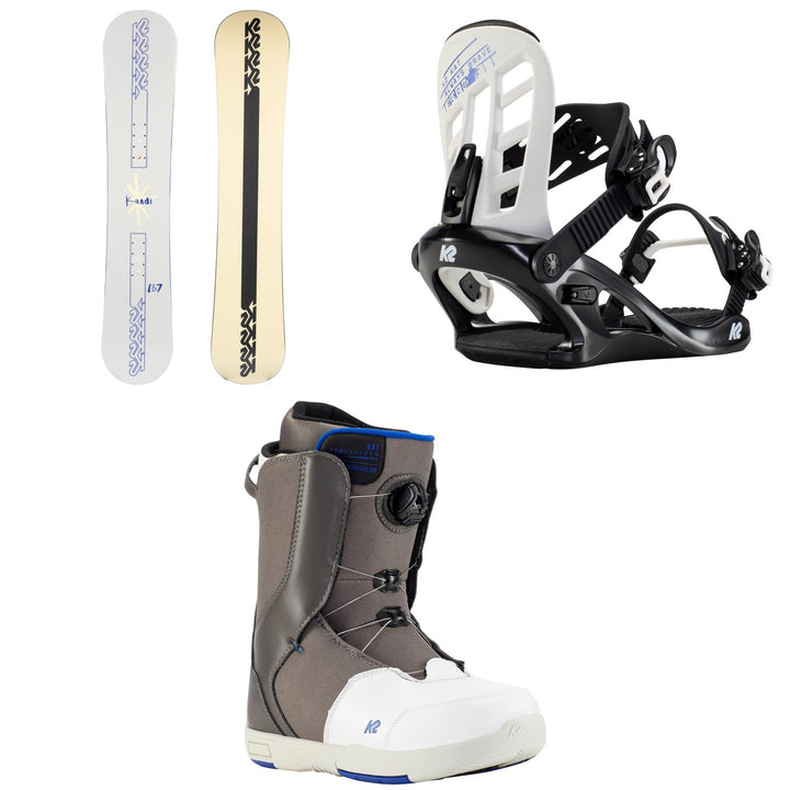 K2 Kandi Snowboard + Kat Snowboard Bindings + Kat Snowboard Boots - Girls' 2022