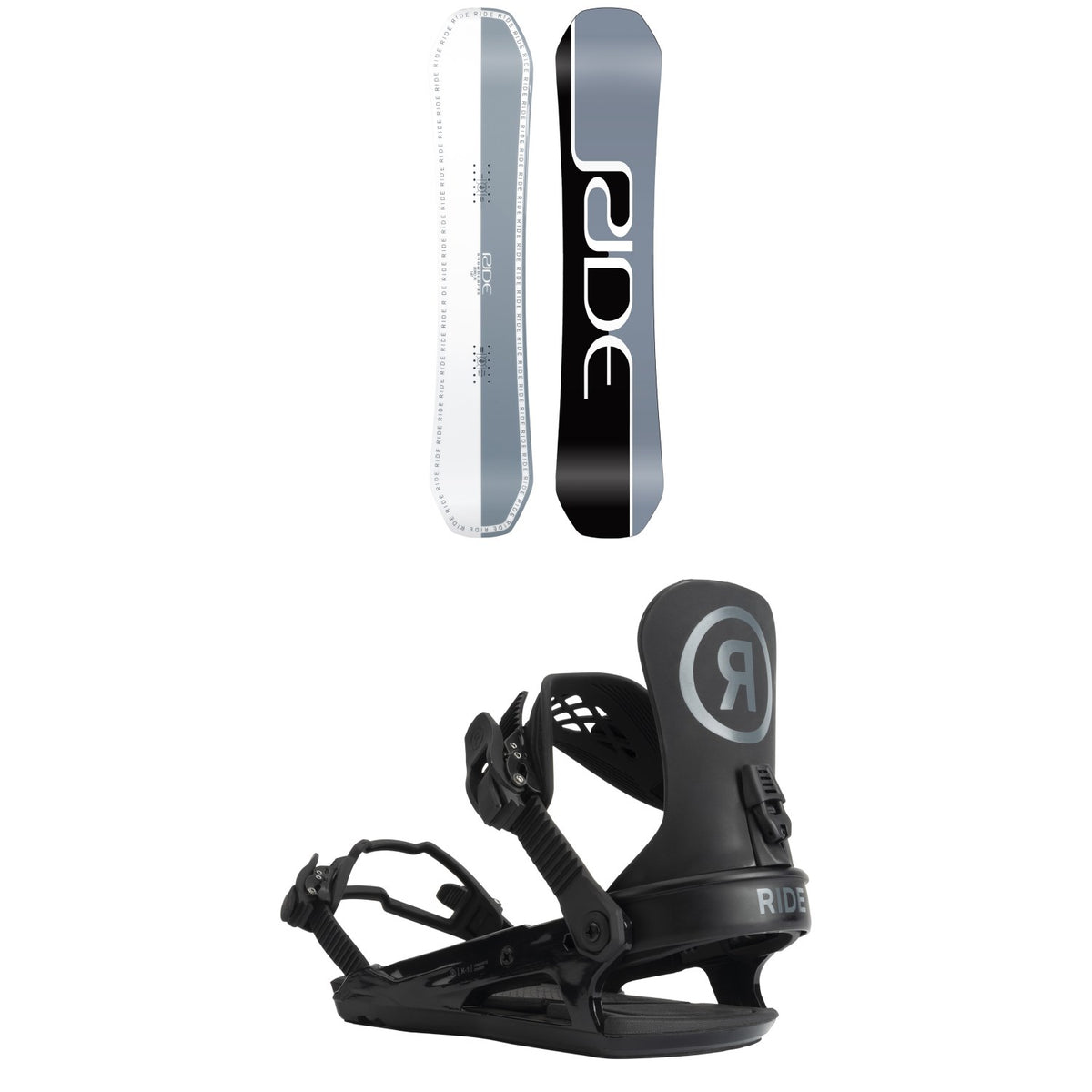 Ride Zero Jr Snowboard + K-1 Snowboard Bindings - Kids' 2022