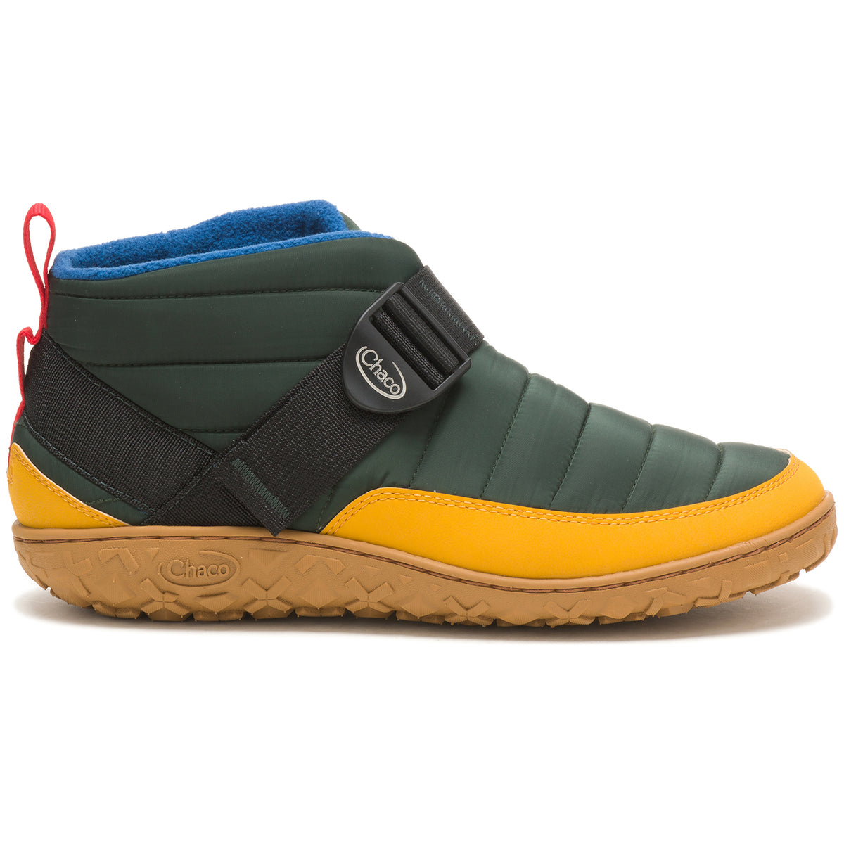 Chaco Ramble Puff Linear Slippers - Men's Blocked Forest Green