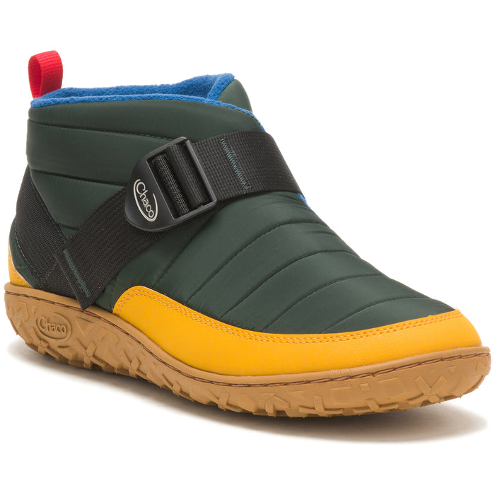 Chaco Ramble Puff Linear Slippers - Men's Blocked Forest Green