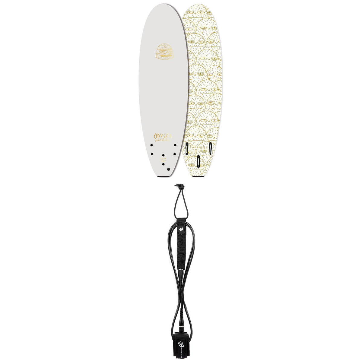 Catch Surf Odysea 6'0" Log x Evan Rossell Surfboard + Creatures of Leisure Icon 6' Surf Leash