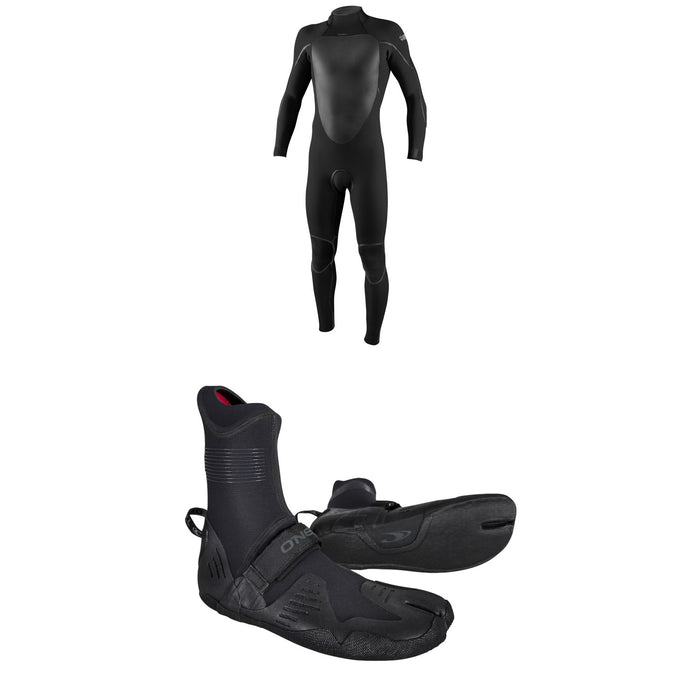 O'Neill 4/3+ Psycho Tech Back Zip Wetsuit + 3/2 Psycho Tech Split Toe Wetsuit Boots