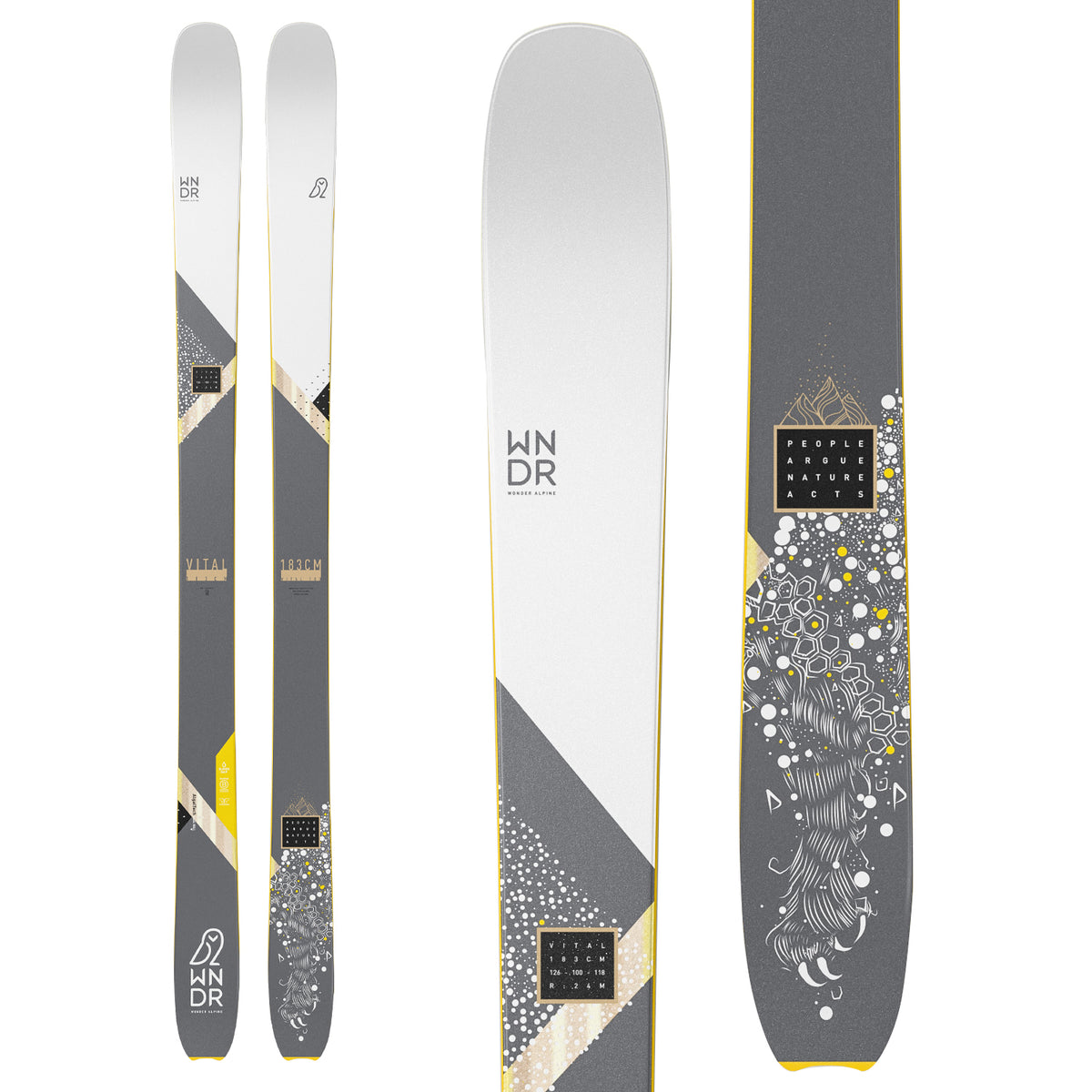 WNDR Alpine Vital 100 Reverse Camber Skis 2022